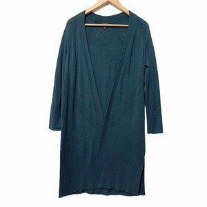 Talbots Pure Merino Wool Long Duster Cardigan Soft Knit Open Front M